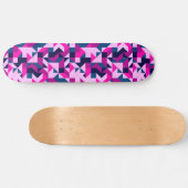 Skateboard Motif de formes géométriques triangles et carrés (Horz)