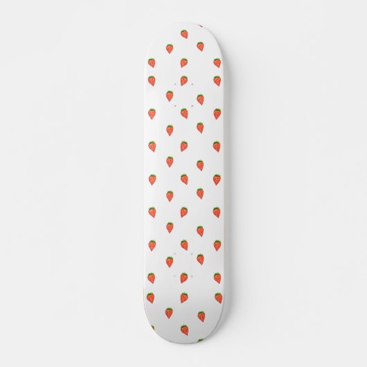 Skateboard Motif de fraise de style de bande dessinée (Devant)