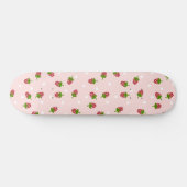 Skateboard Motif de fraise rose mignonne fille Kawaii (Horz)