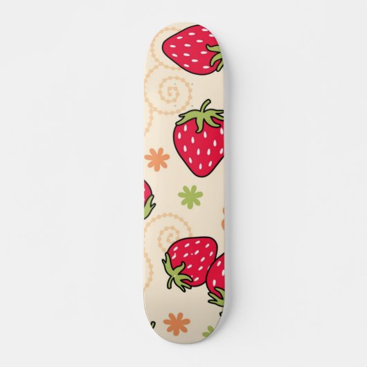 Skateboard Motif de fraises (Devant)