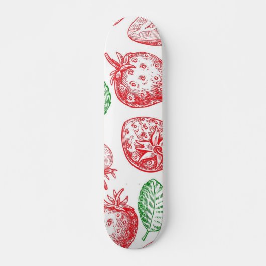 Skateboard Motif de fraises (Devant)