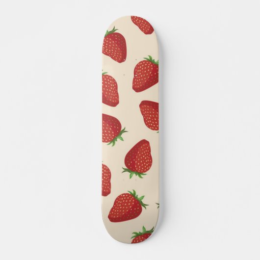 Skateboard Motif de fraises (Devant)