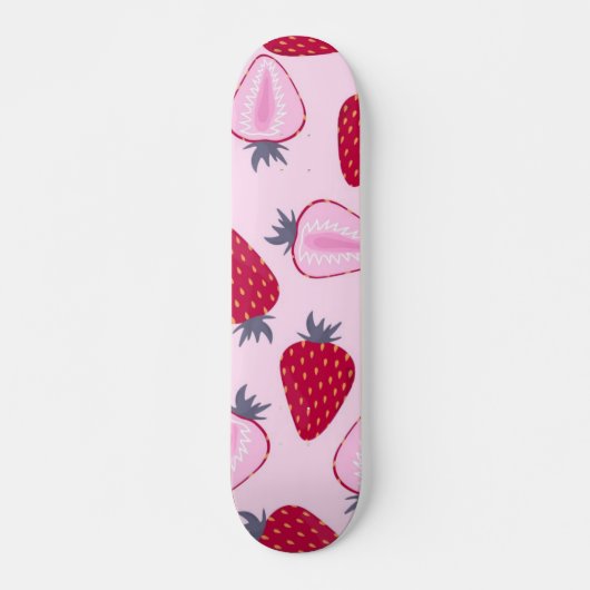 Skateboard Motif de fraises (Devant)
