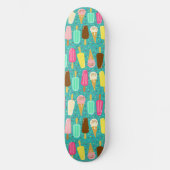 Skateboard Motif de glace coloré Été (Recto)