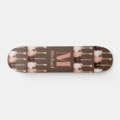 Skateboard Motif de guitare monogramme Brown (Horz)