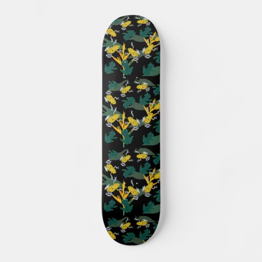 Skateboard Motif de la jungle de grenouilles (Recto)