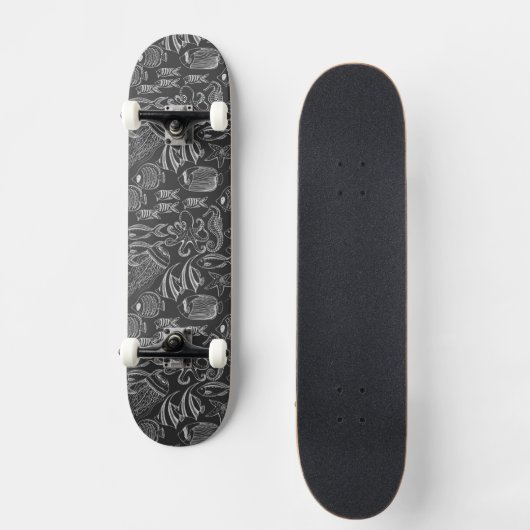 Skateboard Motif de la Mer Noire (Recto)