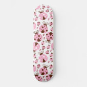Skateboard Motif De Ladybugs, Mignons Ladybugs, Pink Ladybugs (Recto)