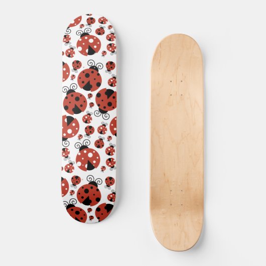 Skateboard Motif De Ladybugs, Mignons Ladybugs, Red Ladybugs (Recto)