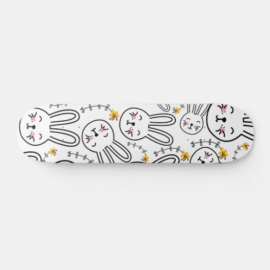 Skateboard Motif de lapin (Horz)