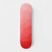 Skateboard Motif de maillage géométrique dégradé rouge (Recto)