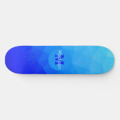 Skateboard Motif de maille géométrique de mer bleu été Monogr (Horz)