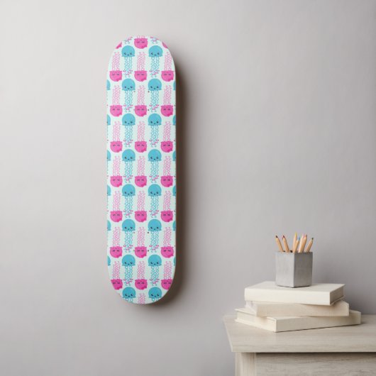 Skateboard Motif de méduses, Mignonne méduse, Sea Animaux (Art mural)