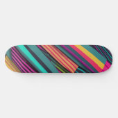 Skateboard motif de néon rayé (Horz)