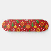 Skateboard Motif de Noël rouge (Horz)
