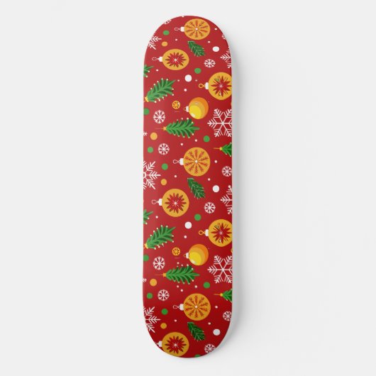 Skateboard Motif de Noël rouge (Recto)