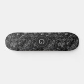 Skateboard Motif de Parties scintillant moderne Monogramme Bl (Horz)