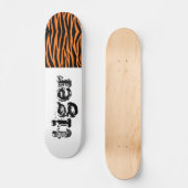 Skateboard Motif de peau de tigre orange (Recto)