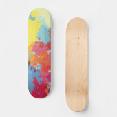 Skateboard Motif de peinture Abstrait coloré moderne (Recto)