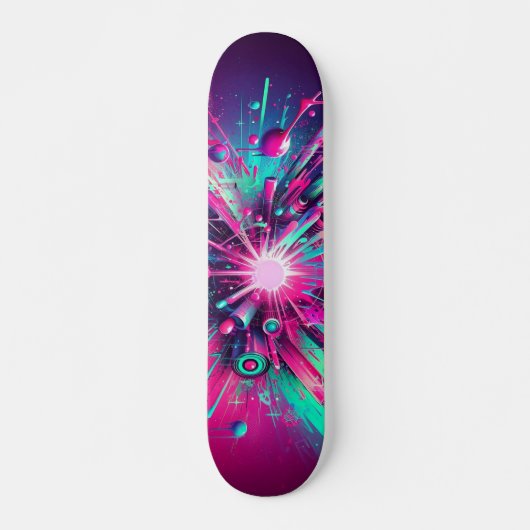 Skateboard Motif de peinture de néon de séchage (Devant)