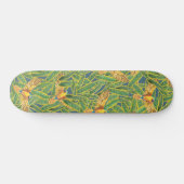 Skateboard Motif de perroquet Feuille vert tropical (Horz)