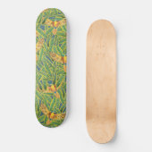 Skateboard Motif de perroquet Feuille vert tropical (Recto)