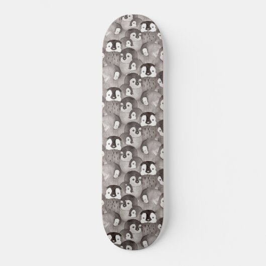 Skateboard Motif de pingouins pour bébés mignons (Recto)