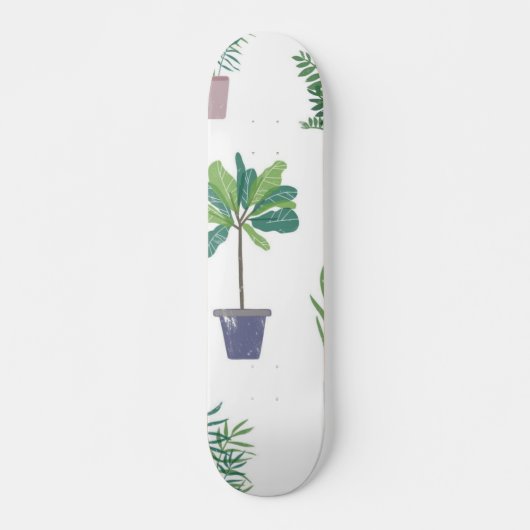 Skateboard Motif de plante (Devant)