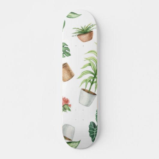 Skateboard Motif de plante (Devant)