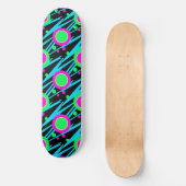 Skateboard Motif de point Polka Abstrait rétro (Recto)