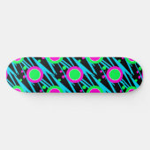 Skateboard Motif de point Polka Abstrait rétro (Horz)