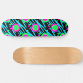 Skateboard Motif de point Polka Abstrait rétro (Horz)