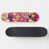 Skateboard Motif de point violet de polka (Horz)