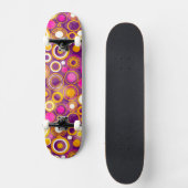 Skateboard Motif de point violet de polka (Recto)