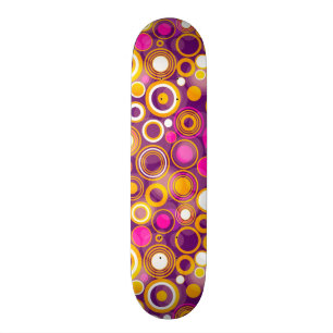 Skateboard Motif de point violet de polka