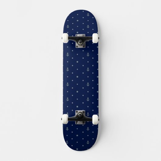 Skateboard Motif de pois d'Ancre (Recto)
