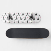 Skateboard Motif de pois et de coeurs de Tour Eiffel (Horz)
