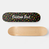 Skateboard Motif de poivrons colorés (Horz)