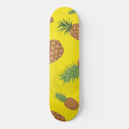 Skateboard Motif de pomme de pin d'aquarelle 3 (Recto)