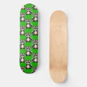 Skateboard Motif de Raton Laveur Vert (Recto)