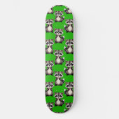 Skateboard Motif de Raton Laveur Vert (Recto)