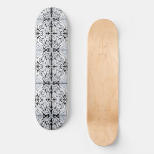 Skateboard Motif de répétition Abstrait gris noir blanc