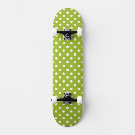 Skateboard Motif de ressort avec le pois blanc (Recto)