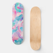 Skateboard Motif de ruban abstrait pastel (Recto)
