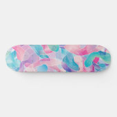Skateboard Motif de ruban abstrait pastel (Horz)