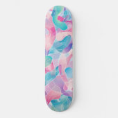 Skateboard Motif de ruban abstrait pastel (Recto)