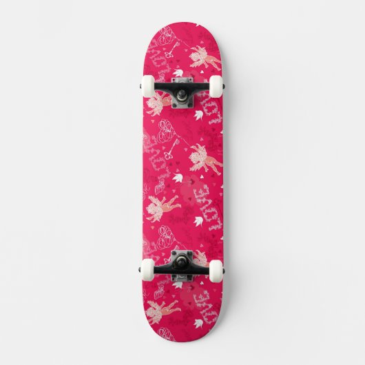 Skateboard Motif de Saint-Valentin avec le cupidon (Recto)