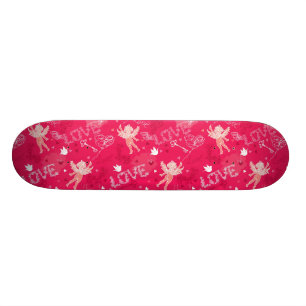 Skateboard Motif de Saint-Valentin avec le cupidon