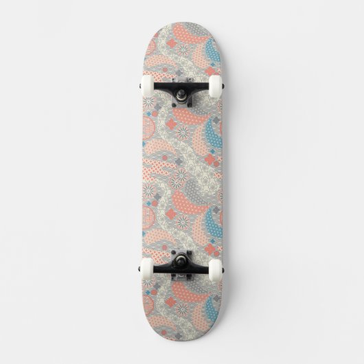 Skateboard Motif de style japonais. Illustration (Recto)