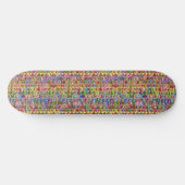 Skateboard motif de symboles de paix multicolores (Horz)
